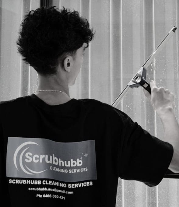 Scrubhubb team member ready to clean