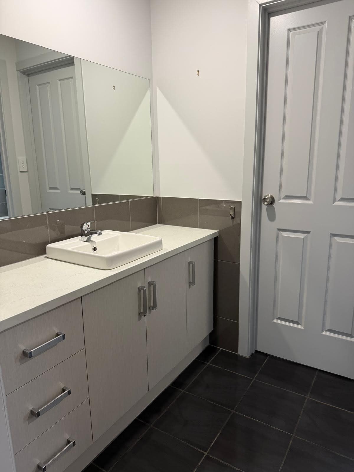 Clean bathroom basin and vanity unit - end of lease clean Adelaide