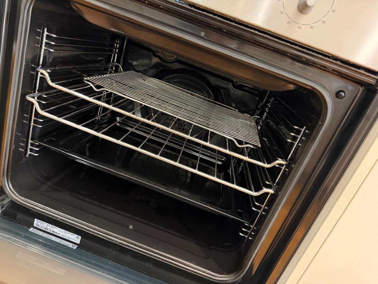 Deep cleaned oven interior with spotless racks - Scrubhubb Adelaide
